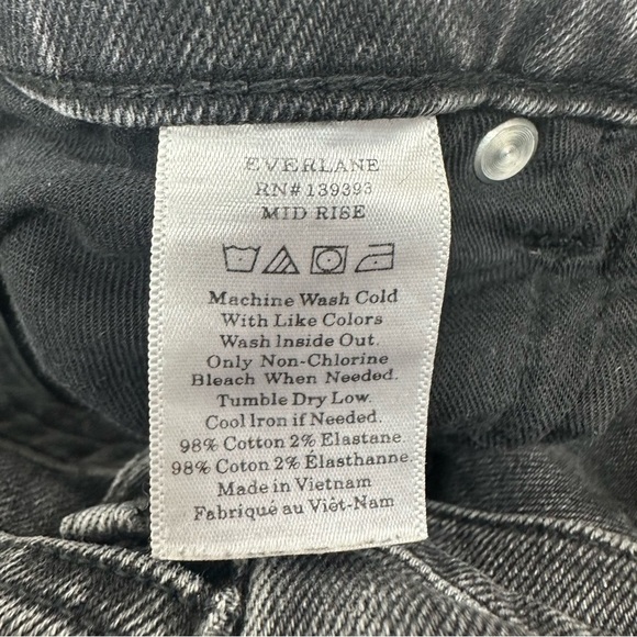 Everlane Women's size 28 Washed Black Mid Rise Ankle Stretch Jeans - Picture 13 of 14